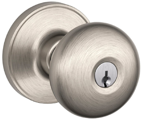 Schlage J54STR619 Stratus Keyed Entry Knob, Satin Nickel