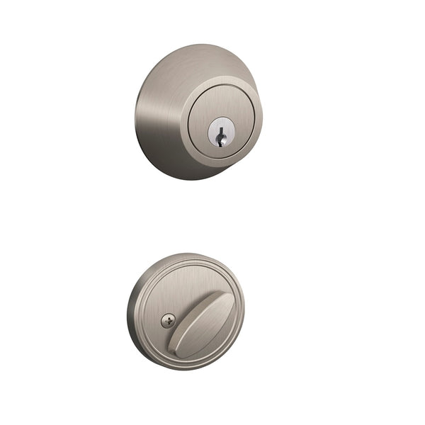 Schlage JD60619 J Series One Side Keyed Deadbolt, Satin Nickel