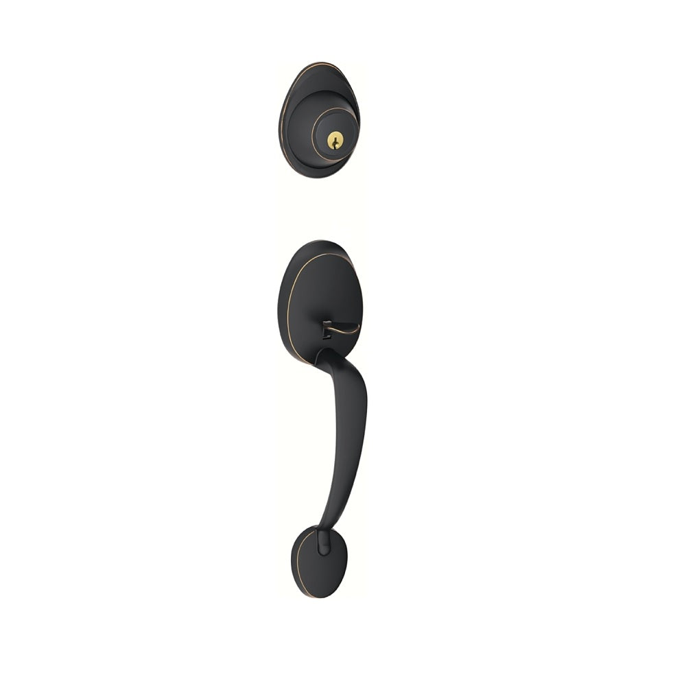 Schlage JH58BAR716 Barcelona Handleset, Aged Bronze