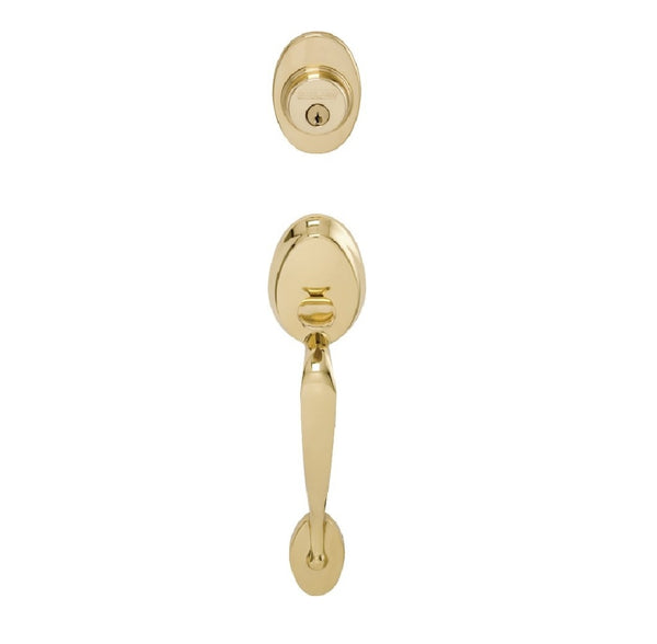 Schlage F58PLY605 Entry Lockset, Bright Brass
