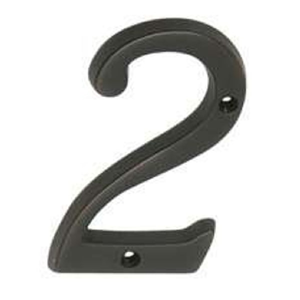 Schlage SC2-3026-716 Classic House Number 2, 4", Aged Bronze