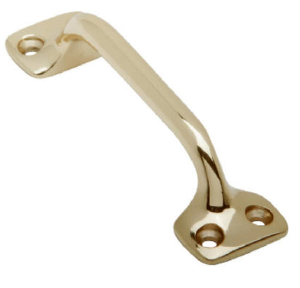 Schlage SPS026MB-605 Solid Brass Window Bar Lift, 1-1/8 Inch x 4 Inch, Bright Finish