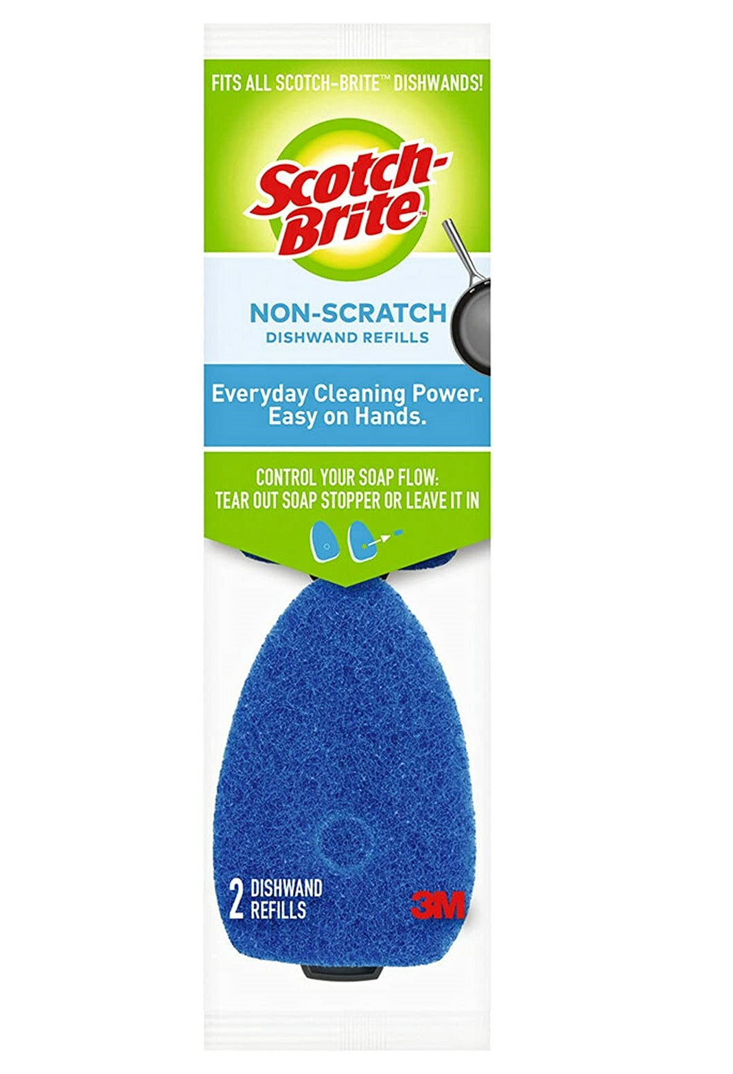 Scotch-Brite Non-Scratch Dishwand Sponge Refills, Dishwand Refills