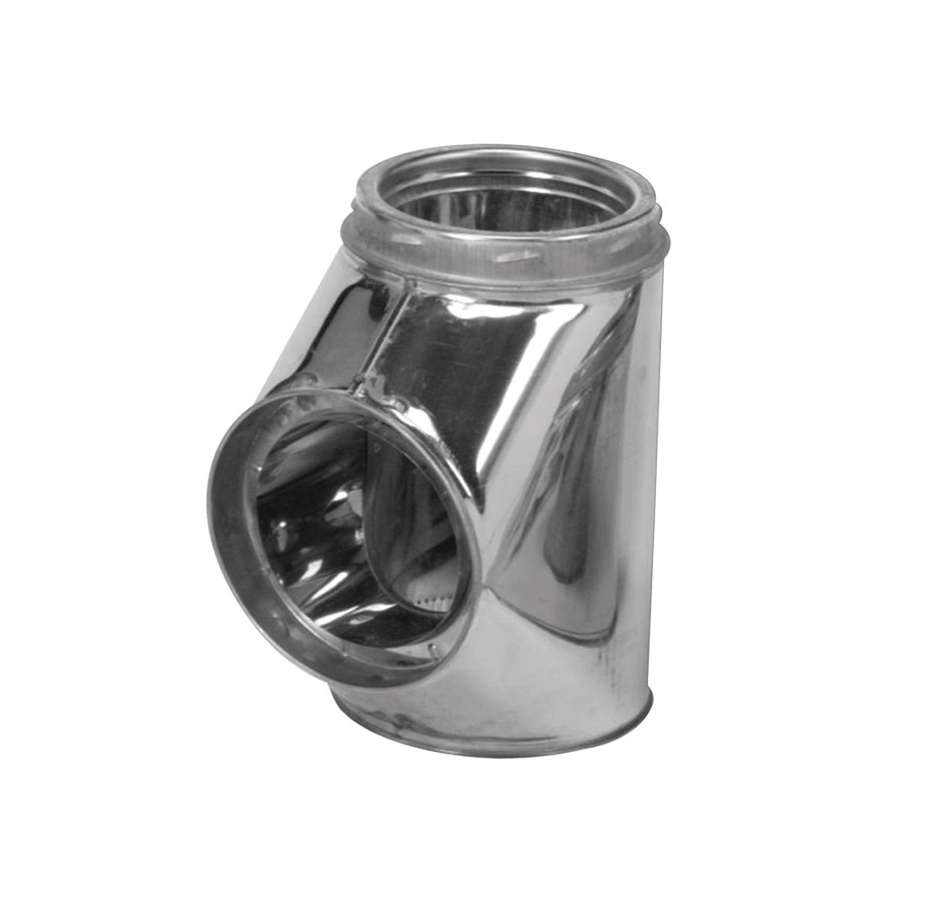 Selkirk 206100 Stove Pipe Tee Cap Flow Tee, Stainless Steel