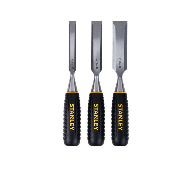 Stanley STHT16727 150 Series Wood Chisel Set, Black/Yellow, 3 Piece