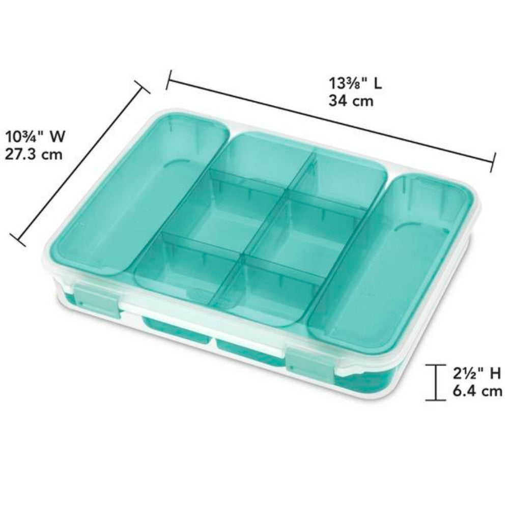 Sterilite 14028606 Divided Storage Case, Clear, Polypropylene