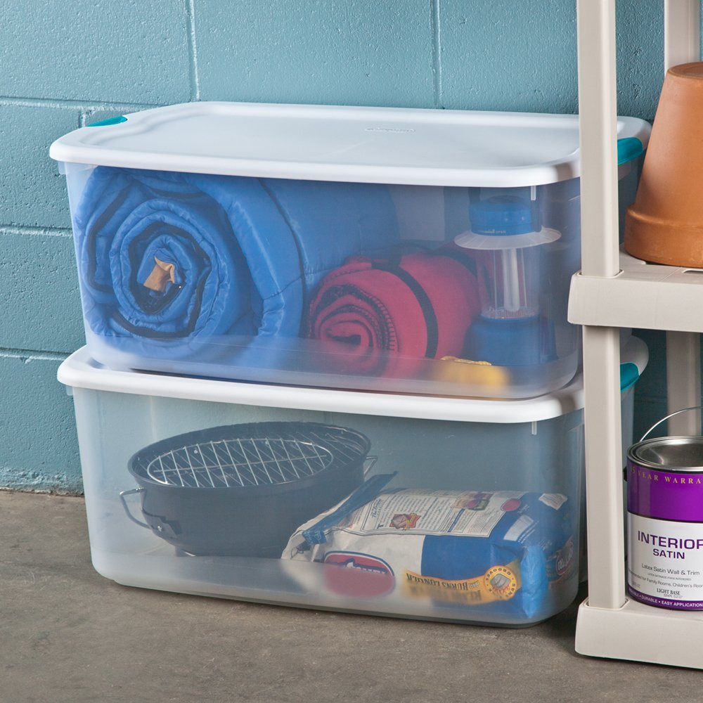 Sterilite 14998004 Latching Box, Clear/White, Plastic