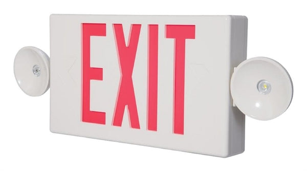 Sure-Lites LPXC25 LPX Series LED Light with Red Exit Sign, 120V