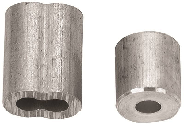 Campbell® B7675324/B7675424 Wire Rope/Cable Ferrule & Stop, Aluminum, 1/8", 2 Pack