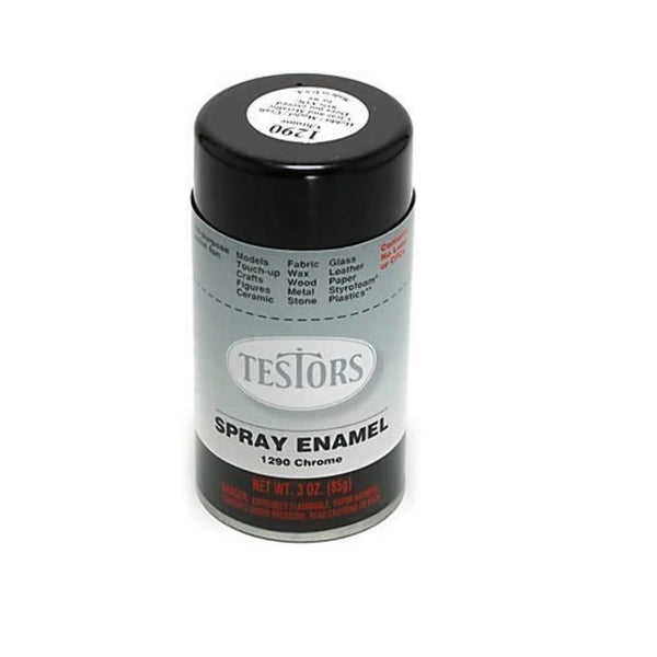Testor 1290T Chrome Hobby/Model Spray Enamel, 3 Oz.