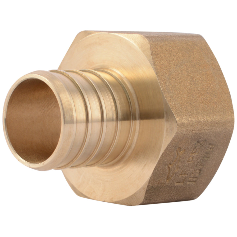SharkBite UC094LFA PEX Barb Threaded Female Adapter, Brass, 1" x 1" FNPT