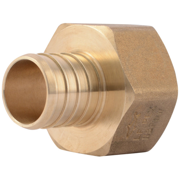 SharkBite UC094LFA PEX Barb Threaded Female Adapter, Brass, 1" x 1" FNPT