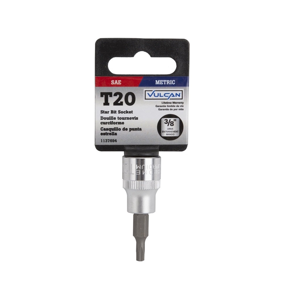 Vulcan 3505002820 Fractional Star Bit Socket, 3/8 Inch