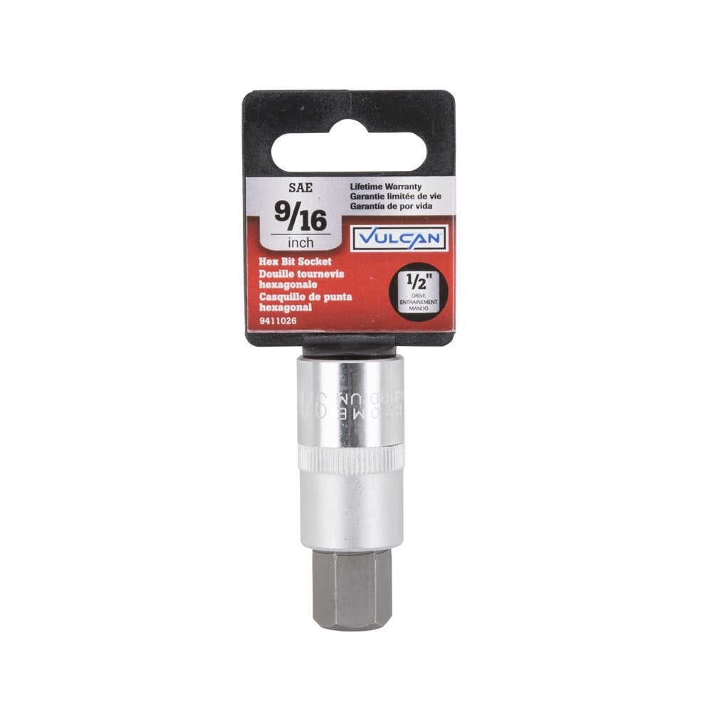 Vulcan 3506012213 Fractional Hex Bit Socket, 9/16 Inch x 1/2 Inch