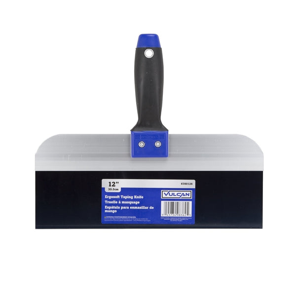 Vulcan 360233L Drywall Taping Knife, Steel Blade, ErgoSoft Blue Handle