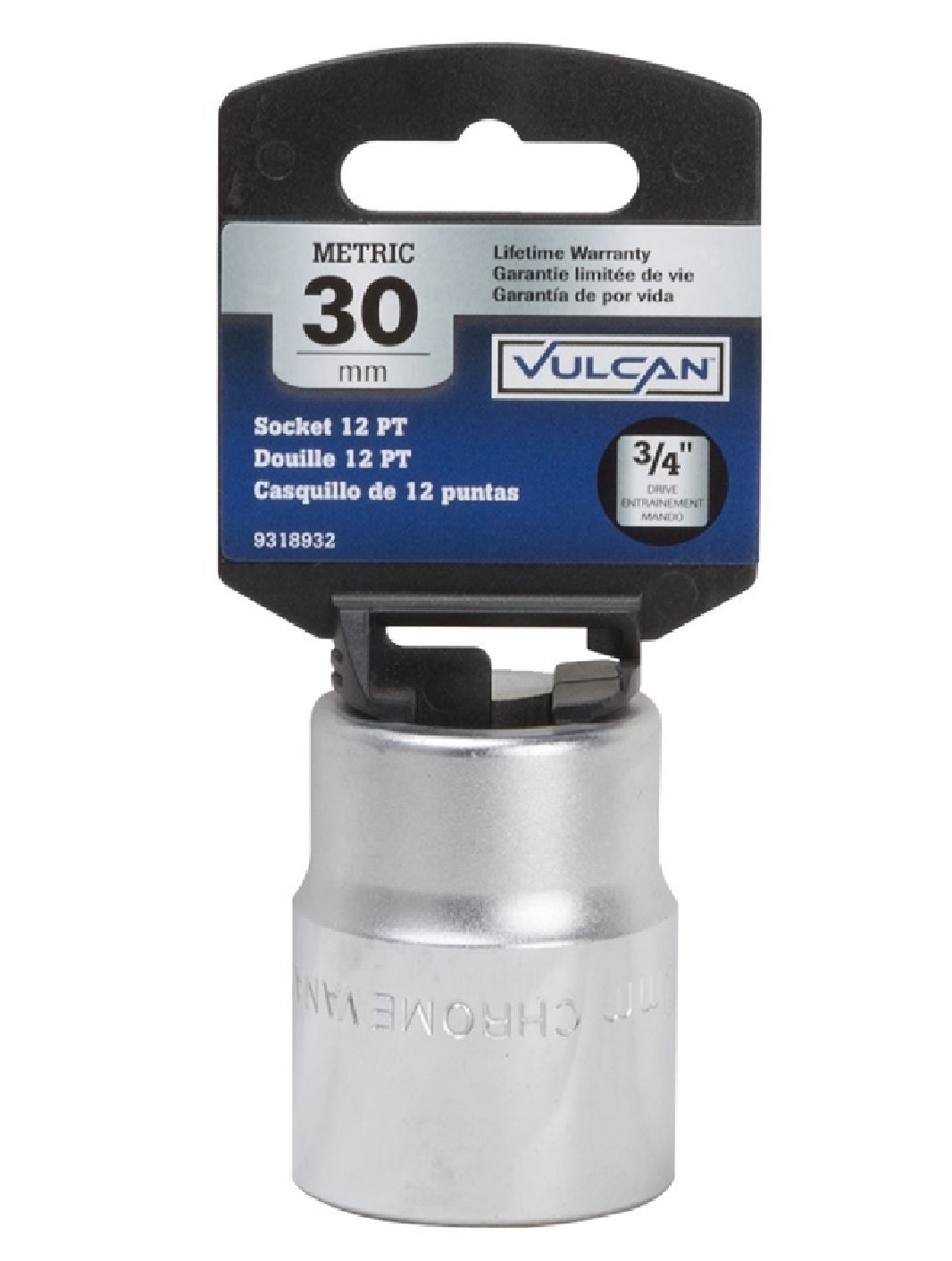 Vulcan MT-SM6030 Metric Drive Socket, 3/4 Inch Drive