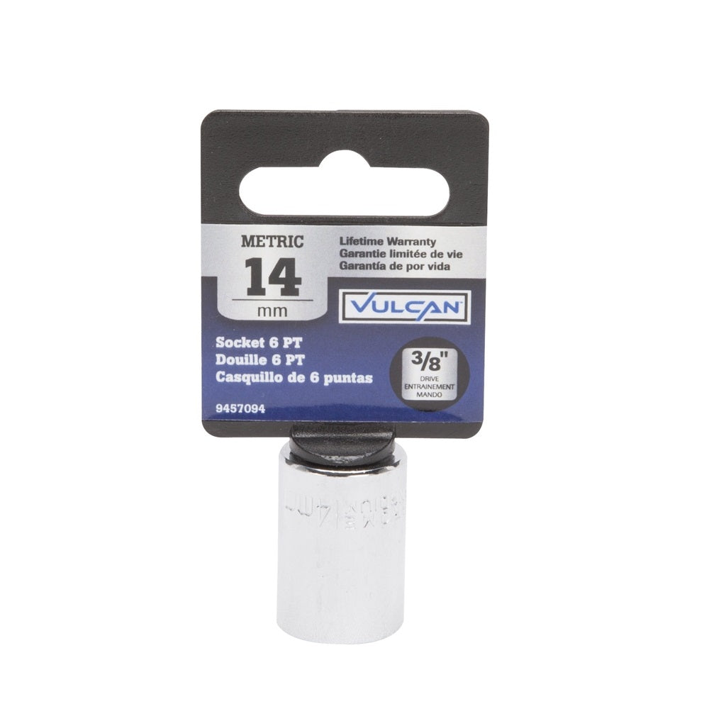 Vulcan MT6499230 Standard Drive Socket, 14 MM x 3/8 Inch