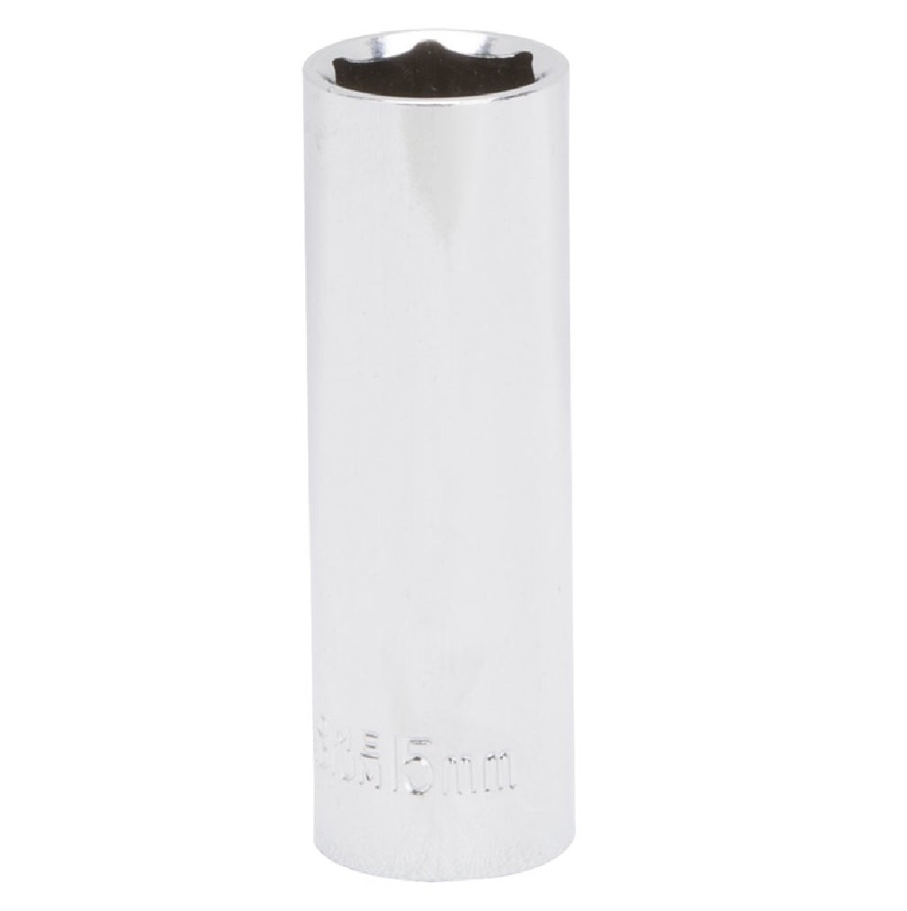 Vulcan MT6507032 Deep Socket, 3/8 Inch Drive, 15 mm, 6 Point