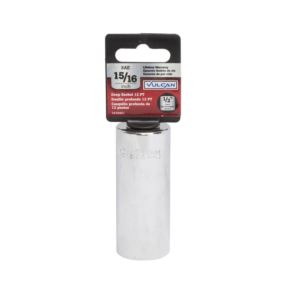 Vulcan MT6528616 Deep Drive Socket, 15/16 Inch