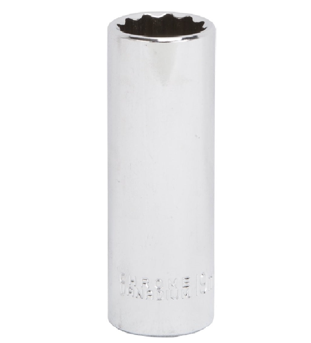 Vulcan MT6528980 1/2 Inch Drive Deep Socket, 19 mm Socket, 12 Point