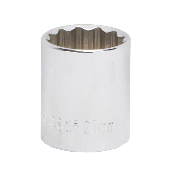Vulcan MT6534143 Standard Drive Socket, 27 MM x 1/2 Inch