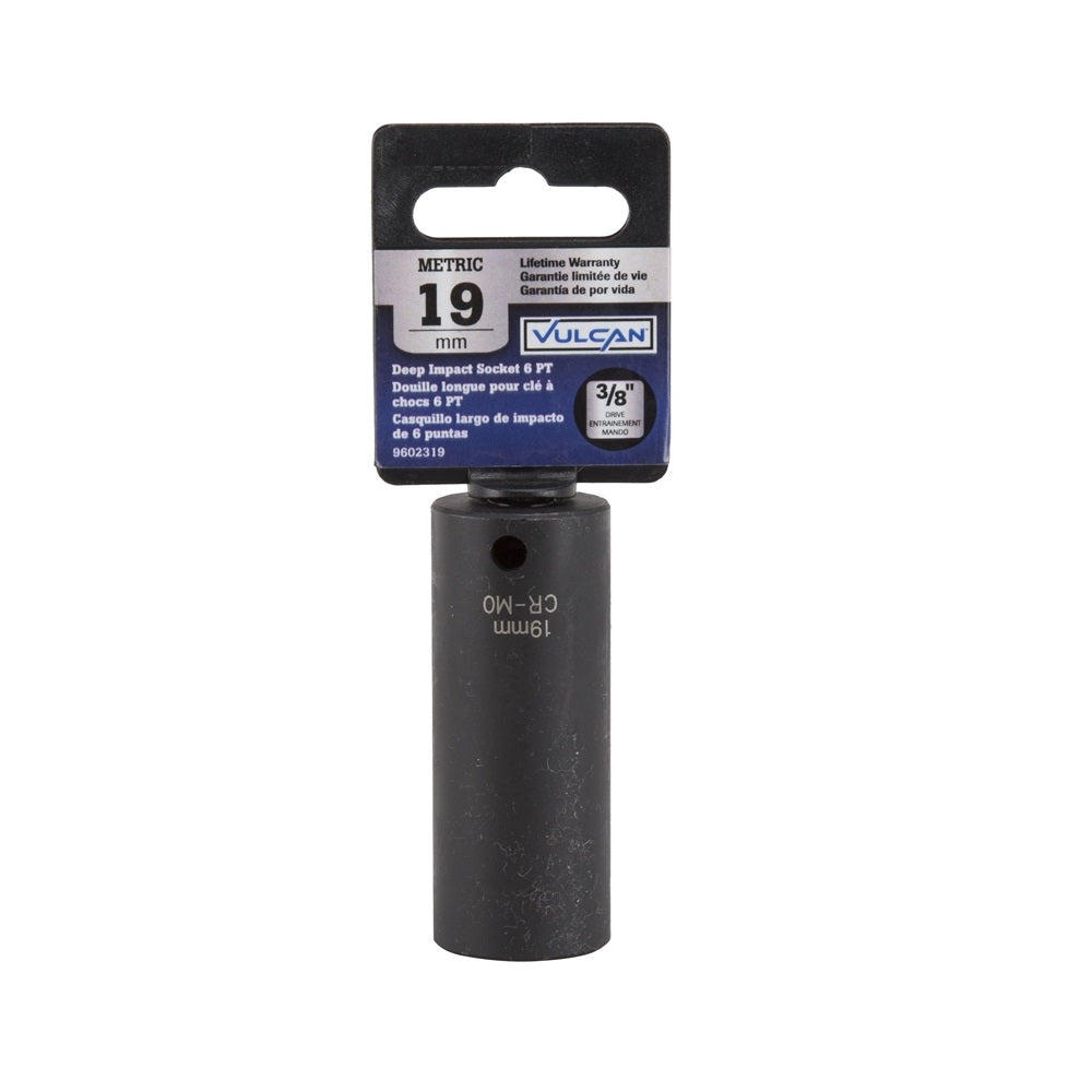 Vulcan MT6580149 Deep Impact Socket, 19 MM x 3/8 Inch