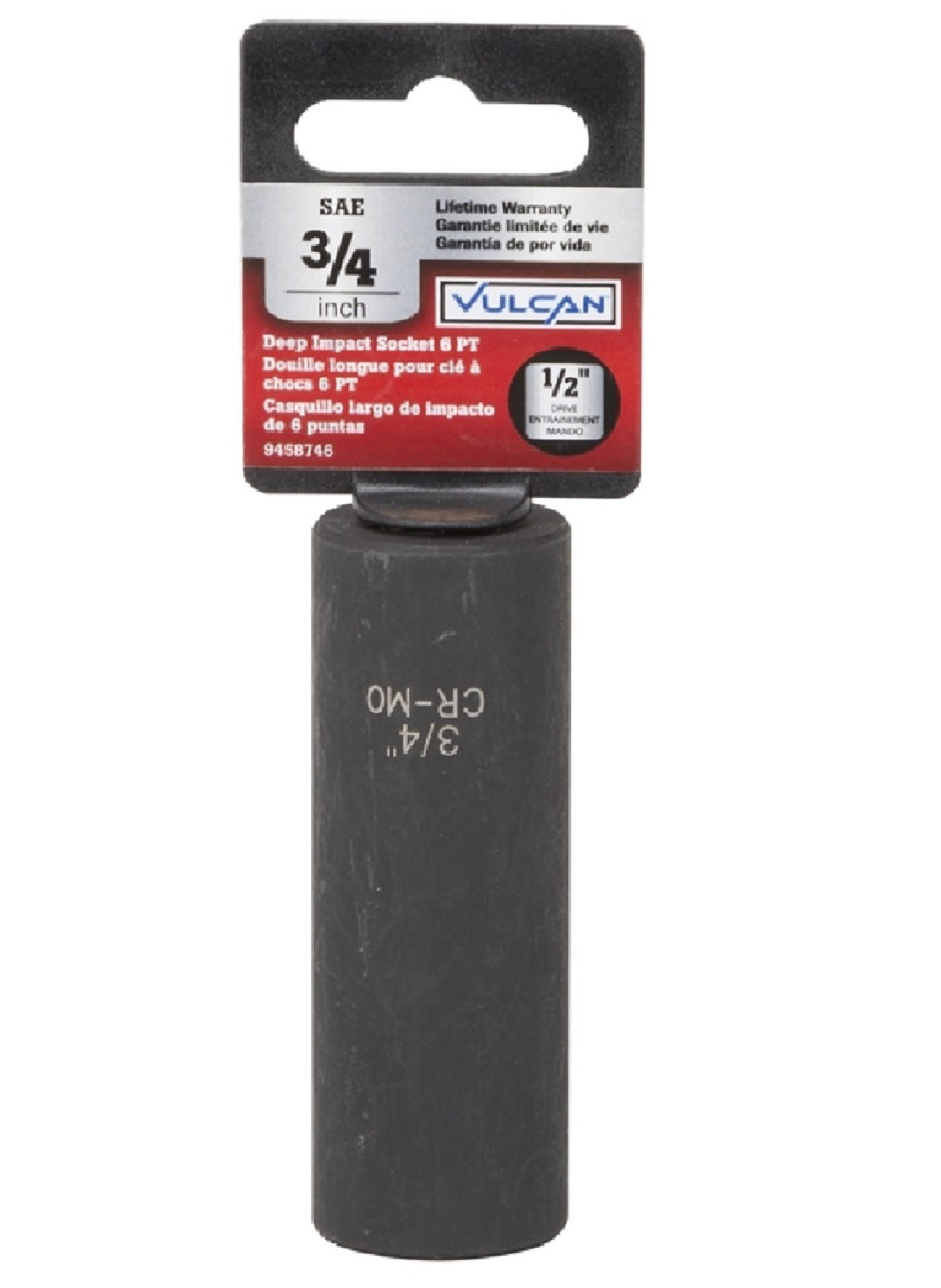 Vulcan MT6580176 SAE Impact Socket, 1/2 Inch Drive