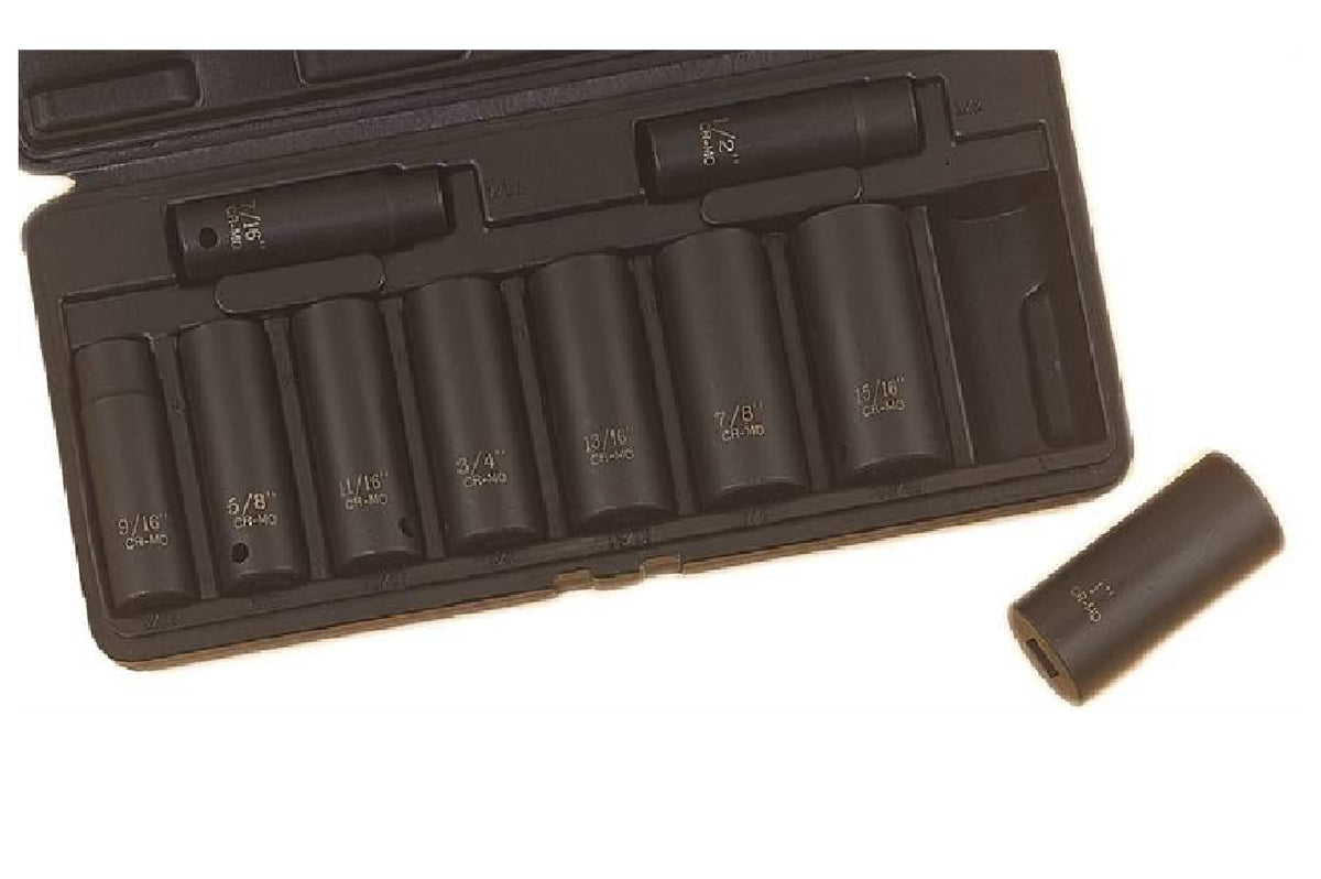 Vulcan MTI10-S Deep Impact Socket Set, 1/2 Drive