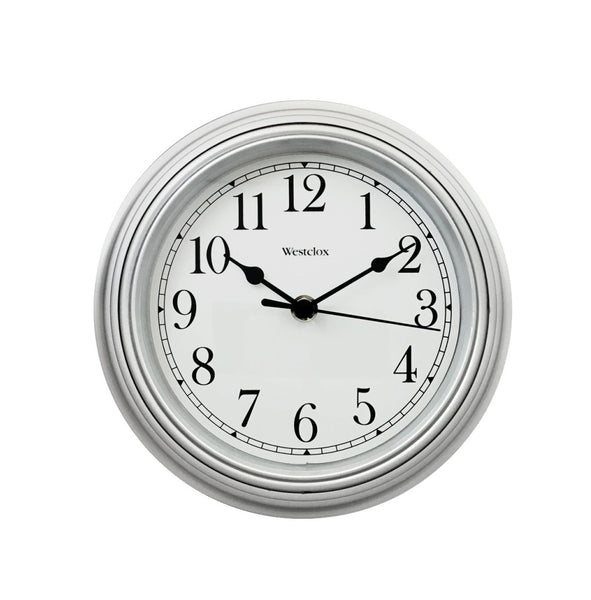 Westclox 46984A Analog Wall Clock, Silver, 8-1/2 inch