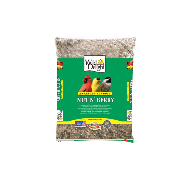 Wild Delight 366200 Nut N Berry Sunflower Kernels Wild Bird Food, 20 lb