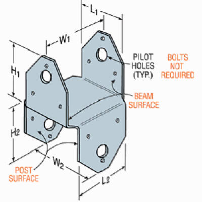 Simpson Strong-Tie BC4Z-R Post Cap/Base Z-Max, 4 x 4